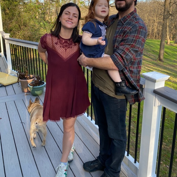 🏁SOLD ON FB🏁 URBAN OUTFITTERS Kimichi Blue Wine Swing Dress💃🏼 - Picture 7 of 7